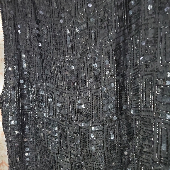 Vintage Black Sequin Vest - Picture 3 of 5